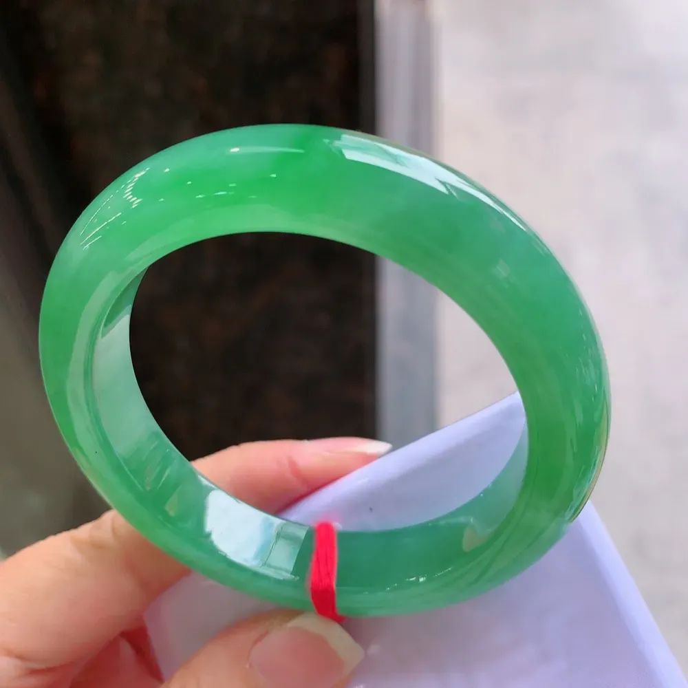 正圈满色高冰绿 无瑕 尺寸:53.5/11.5/9.1 种色俱佳 高品质🥰🥰