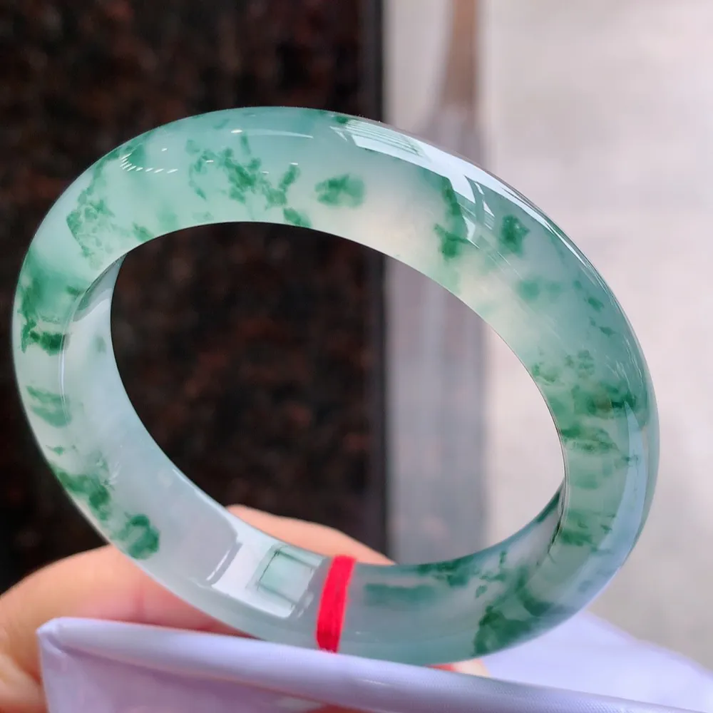 正圈冰玻飘花 无瑕 尺寸:55.4/13.1/9.1 花美 起刚光 高品质 