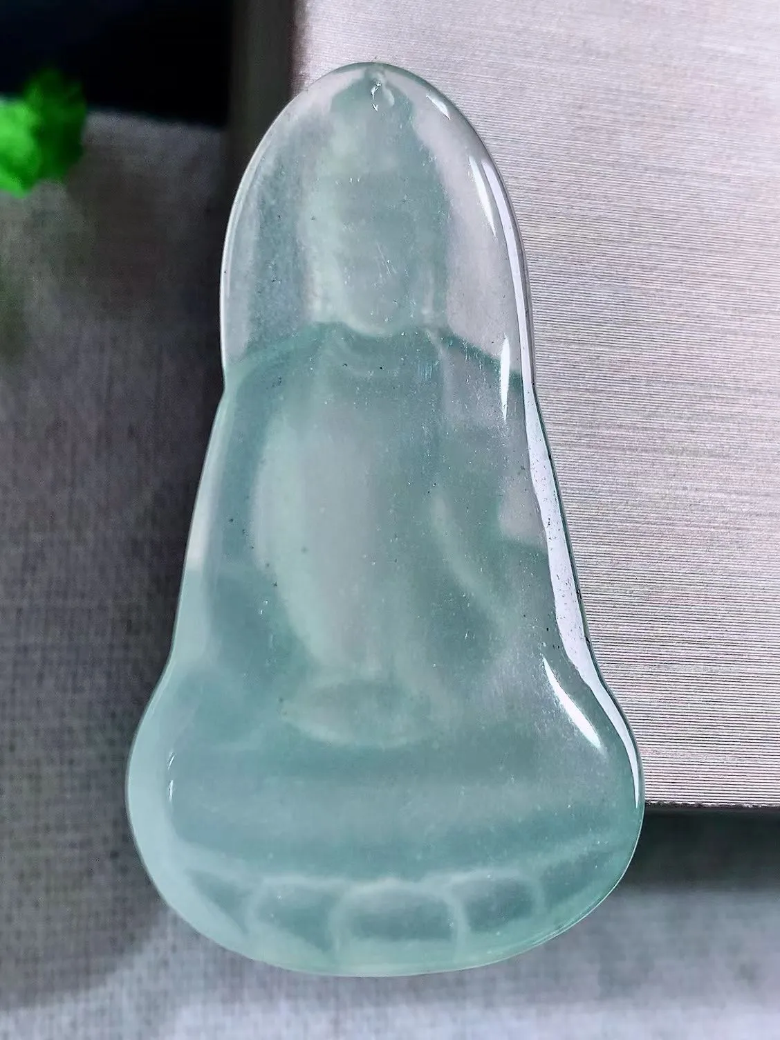 冰种观音吊坠 ，尺寸 45/25/4.6，性价比推荐，细腻水润q33