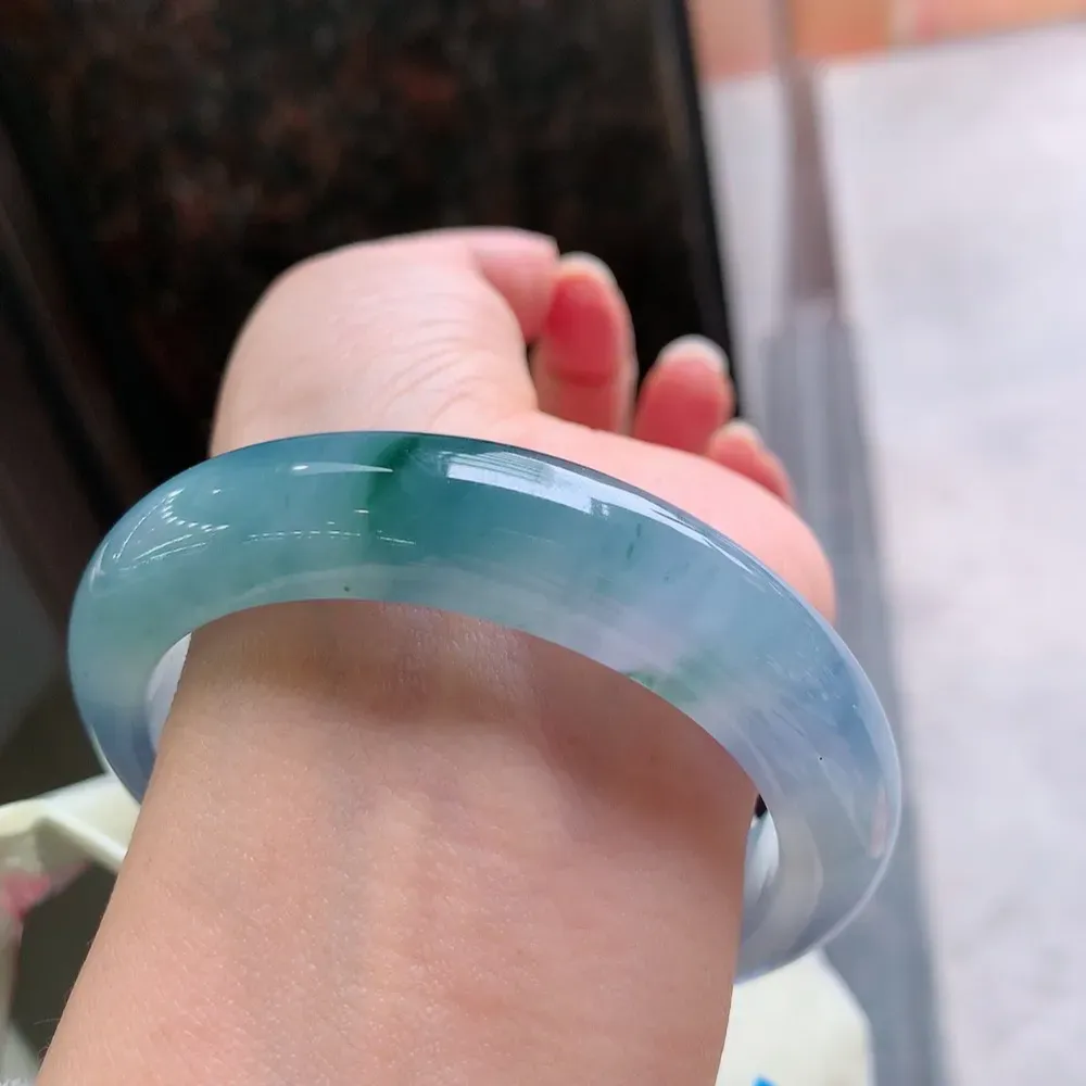 正圈高冰紫飘花 无瑕 尺寸:58.5/13.4/9.5 种色俱佳🥰🥰