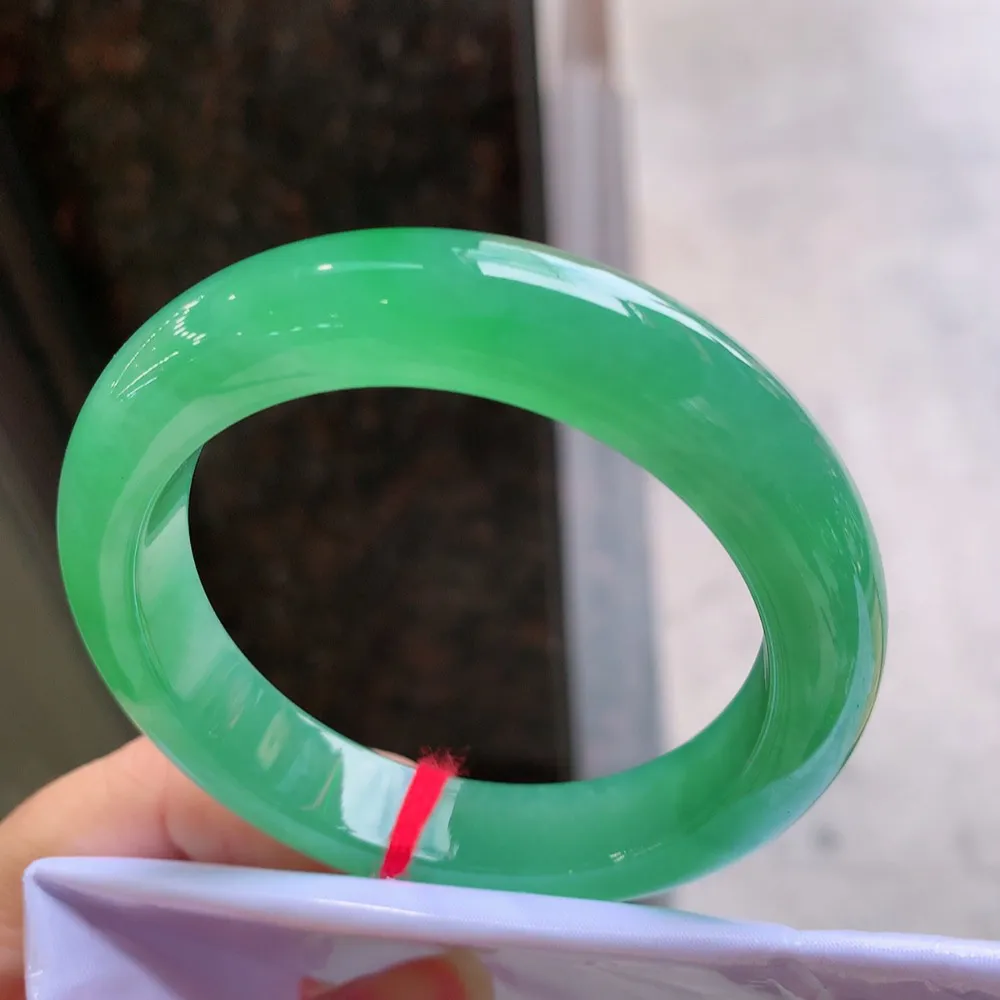 正圈满色高冰绿 无瑕 尺寸:53.5/11.5/9.1 种色俱佳 高品质🥰🥰