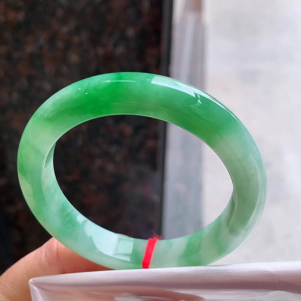 正圈冰芙蓉绿 无瑕 尺寸:53.1/10.1/8.1 色好