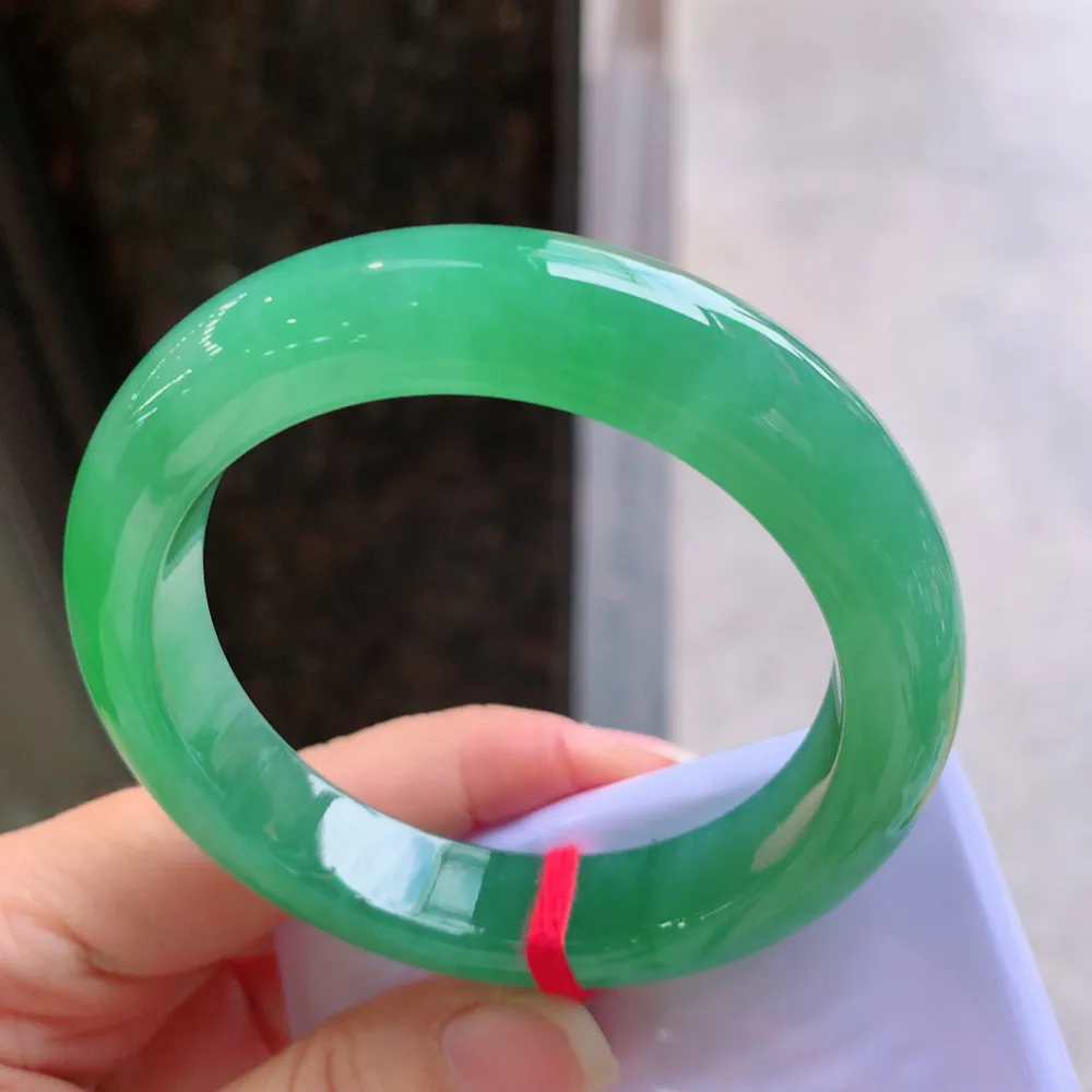 正圈满色高冰绿 无瑕 尺寸:53.5/11.5/9.1 种色俱佳 高品质🥰🥰