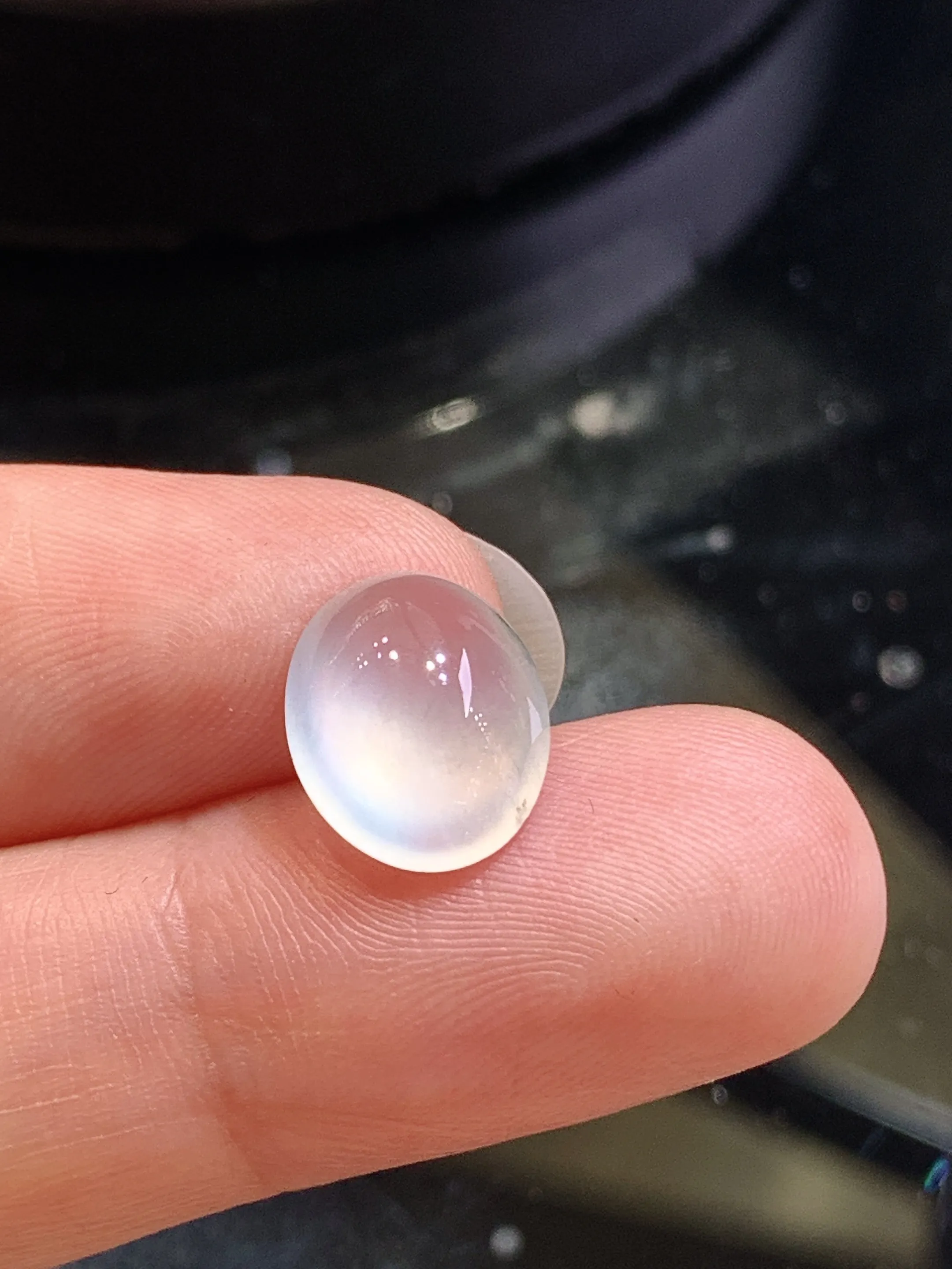 镶嵌款 冰种蛋面 玉质细腻 色泽清新艳丽 整体尺寸11.8*9*5.3