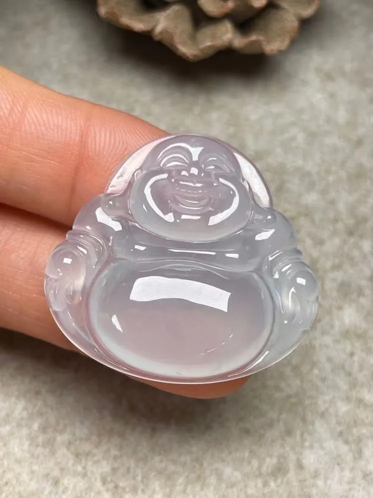 冰种【佛公】吊坠，种水好，玉质细腻 ，卖相好‘