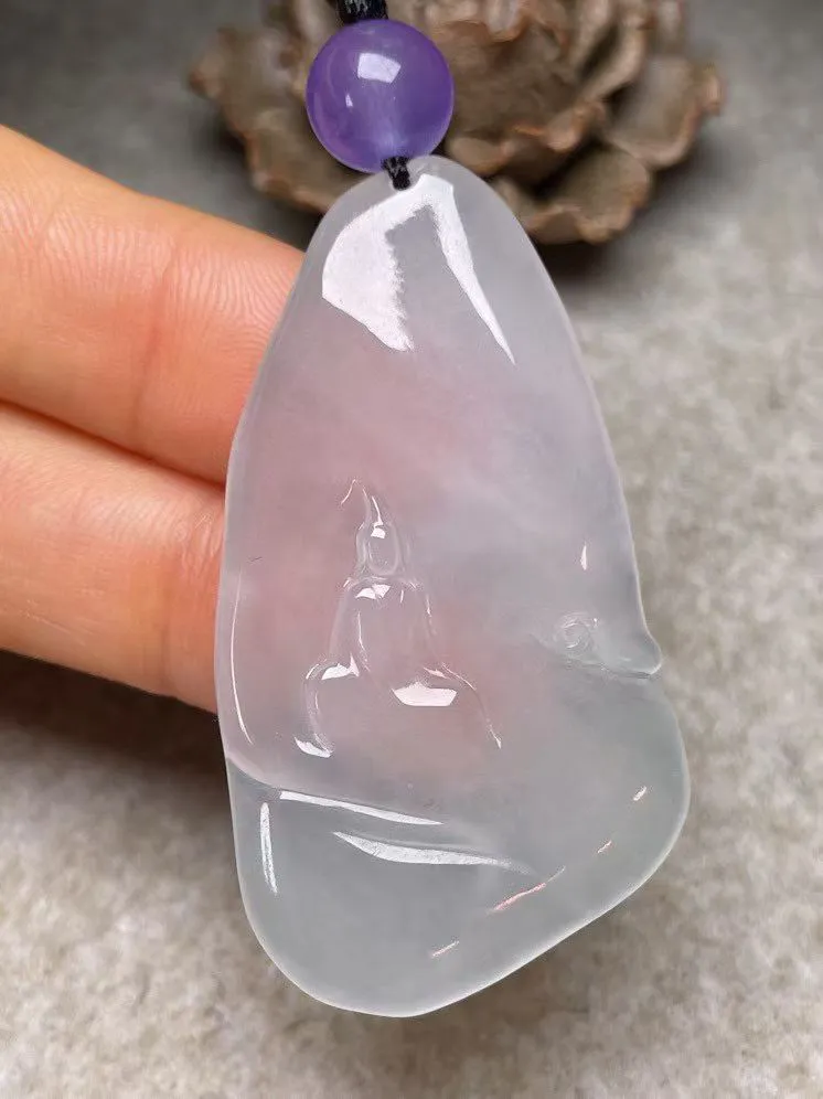 冰种【无相佛】吊坠，种水好，玉质细腻 ，卖相好.