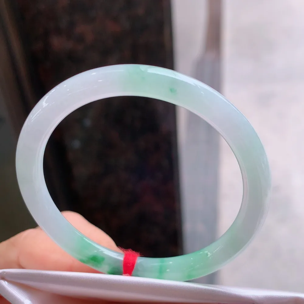 圆条冰春彩 无瑕 尺寸:53.7/7.1 超美