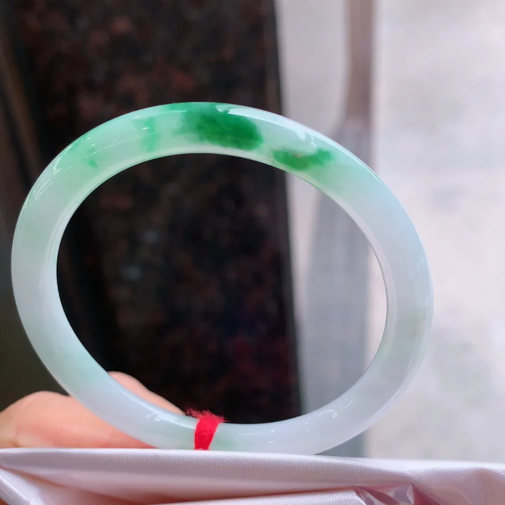 圆条冰春彩 无瑕 尺寸:53.7/7.1 超美