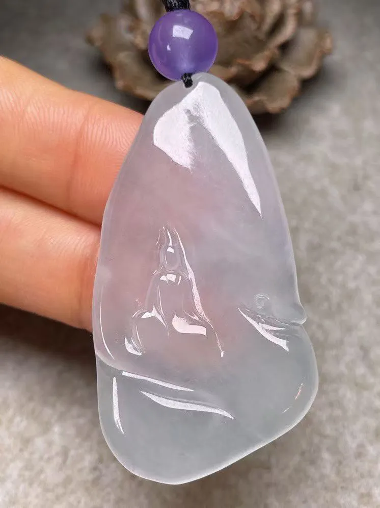 冰种【无相佛】吊坠，种水好，玉质细腻 ，卖相好.