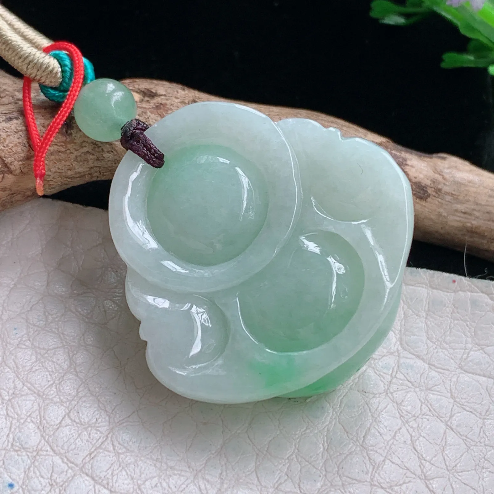 zen自然光31.5*31.5*12.8天然缅甸翡翠辣绿佛公 弥勒佛玉吊坠 玉挂件