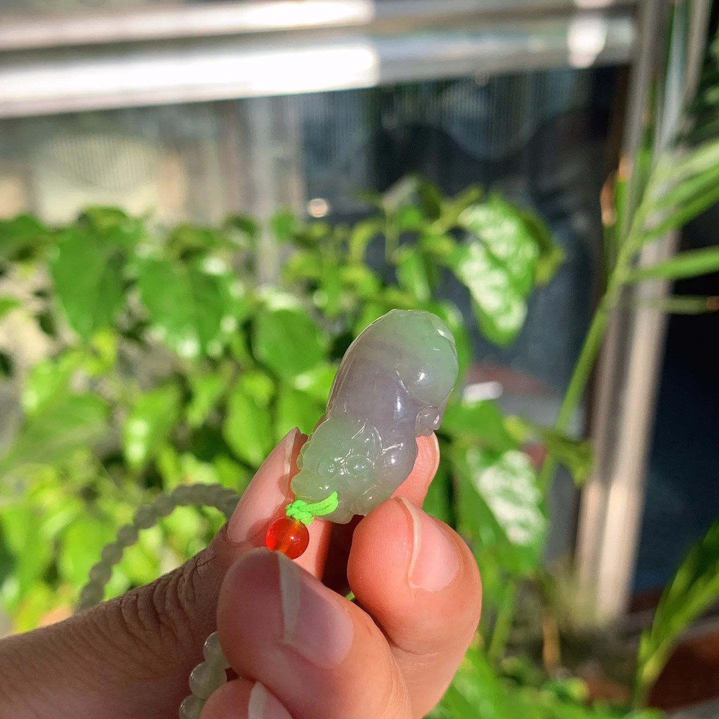 和田玉青海翠翠紫招财进宝貔貅挂件。尺寸28/16/12重23.5克。玉质细腻油润。手推出油。品相大气。lt251120