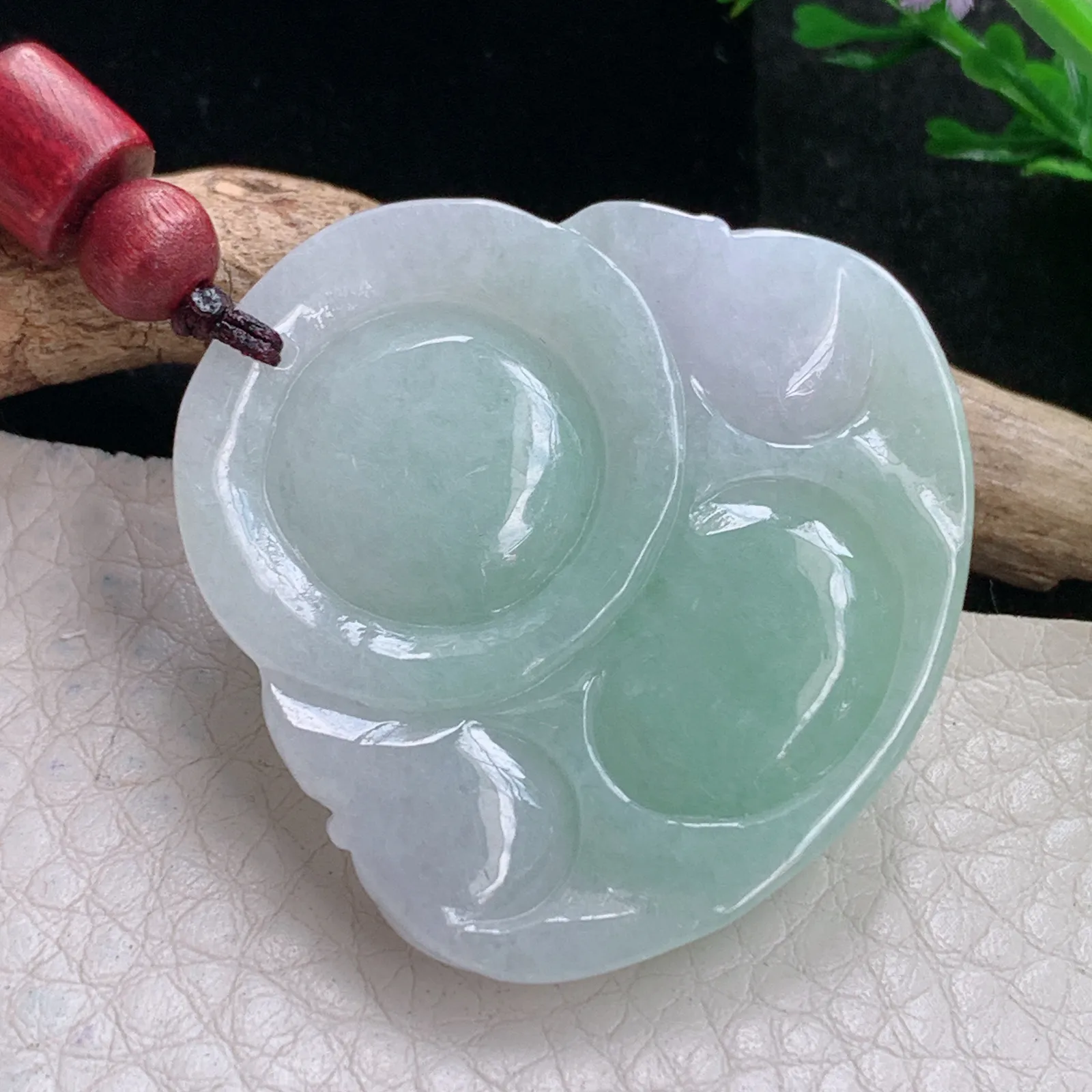 zen自然光37.8*39.6*9天然缅甸翡翠清新飘绿佛公 弥勒佛玉吊坠 玉挂件