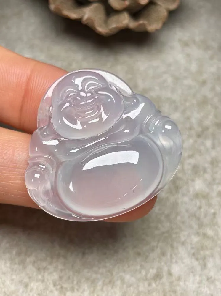 冰种【佛公】吊坠，种水好，玉质细腻 ，卖相好‘