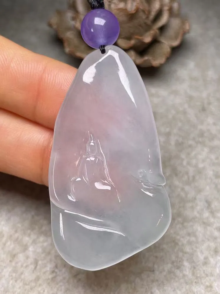 冰种【无相佛】吊坠，种水好，玉质细腻 ，卖相好.