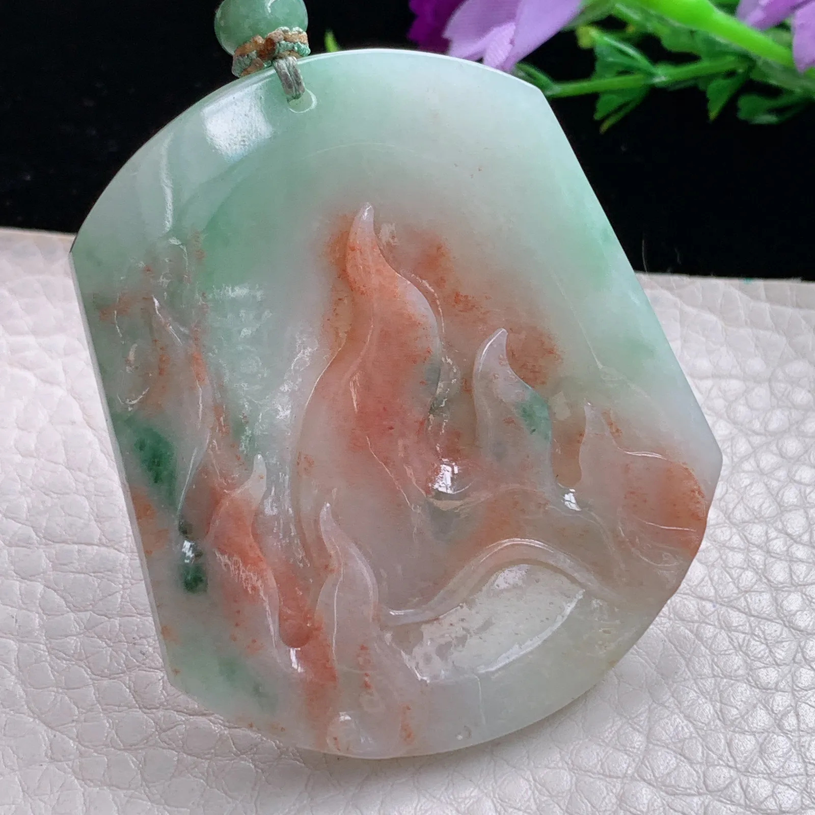 mut自然光57.5*40*10特色天然缅甸翡翠龙行天下 龙牌玉吊坠 玉挂件