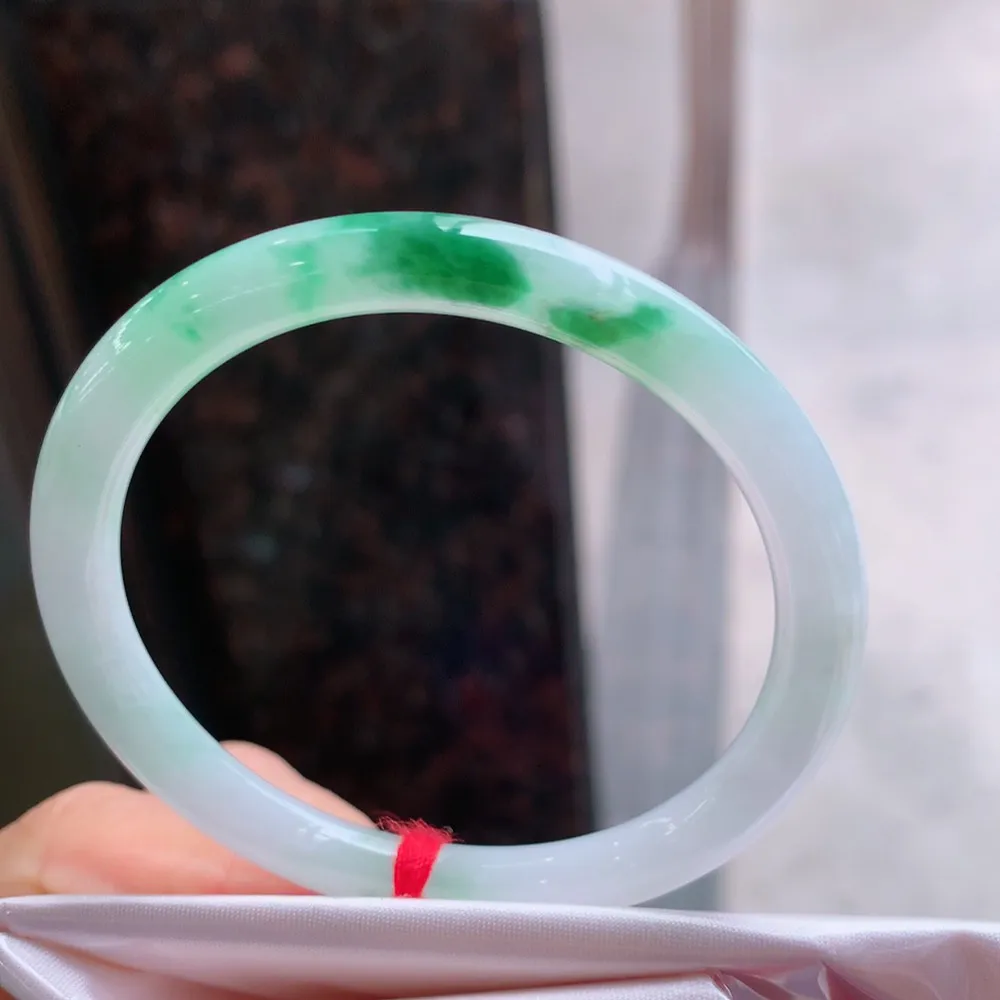 圆条冰春彩 无瑕 尺寸:53.7/7.1 超美