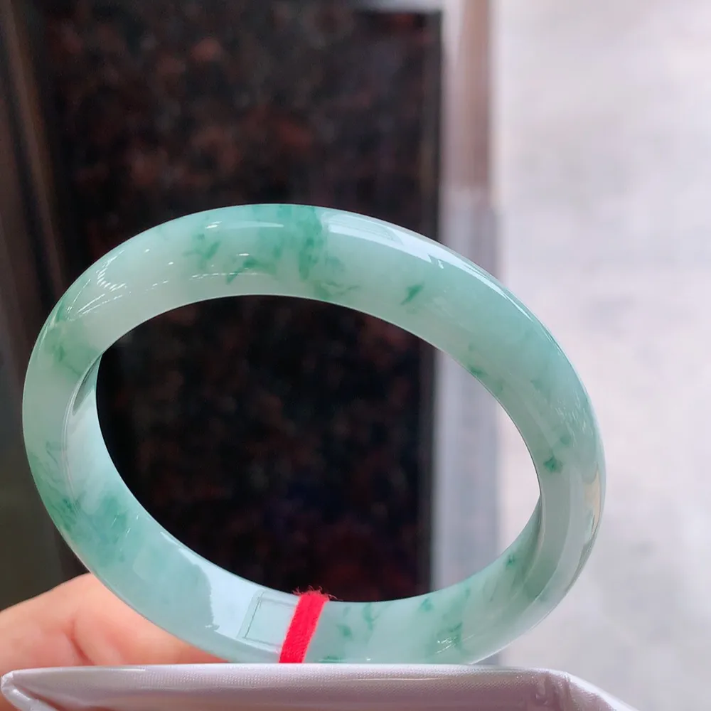 正圈冰蓝花 无瑕 尺寸:56.5/12.4/7.4 花美