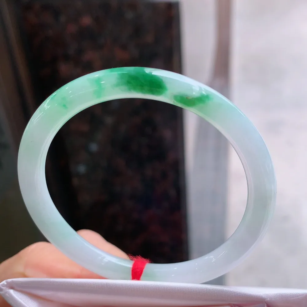 圆条冰春彩 无瑕 尺寸:53.7/7.1 超美