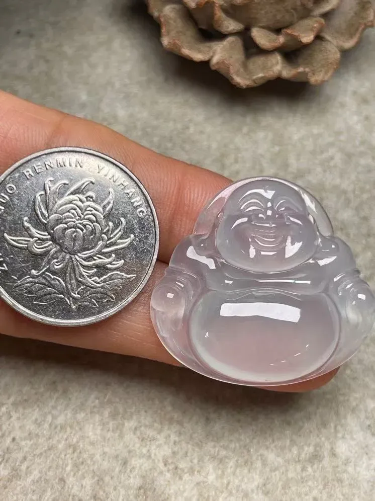 冰种【佛公】吊坠，种水好，玉质细腻 ，卖相好‘