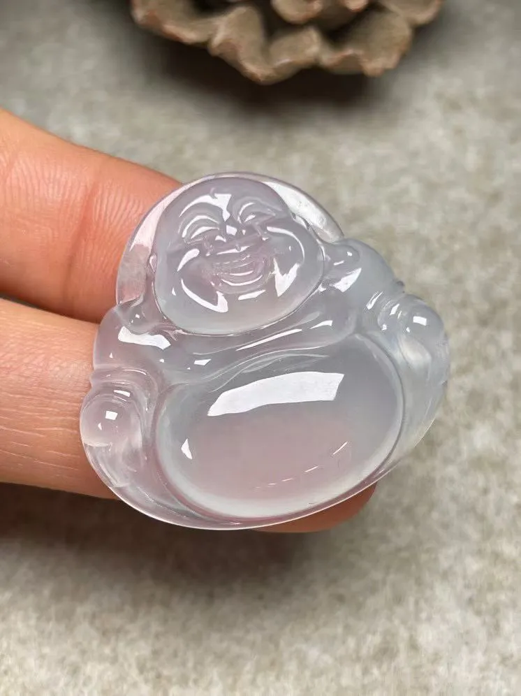 冰种【佛公】吊坠，种水好，玉质细腻 ，卖相好‘