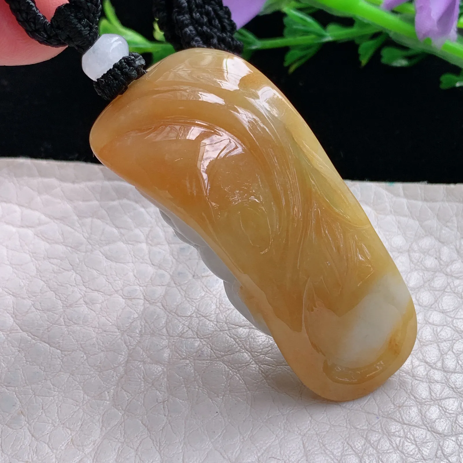 mut自然光49*19.8*17.8天然缅甸翡翠三彩貔貅玉吊坠 玉挂件