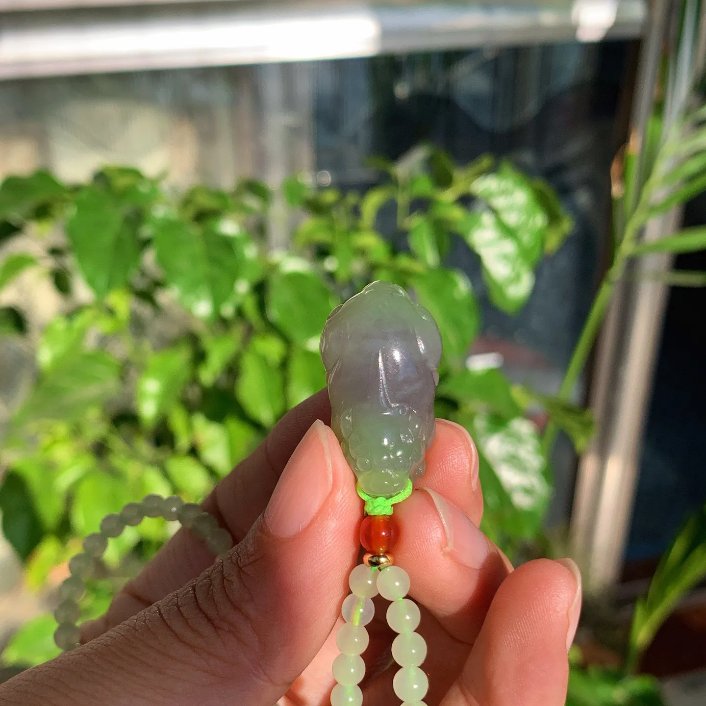 和田玉青海翠翠紫招财进宝貔貅挂件。尺寸28/16/12重23.5克。玉质细腻油润。手推出油。品相大气。lt251120