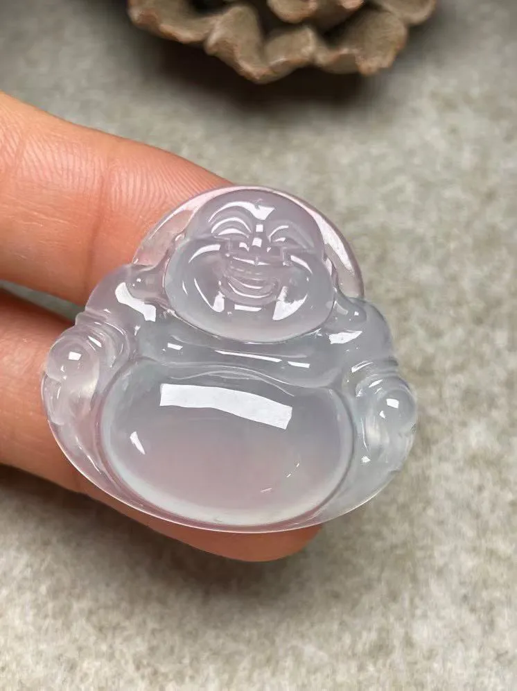 冰种【佛公】吊坠，种水好，玉质细腻 ，卖相好‘