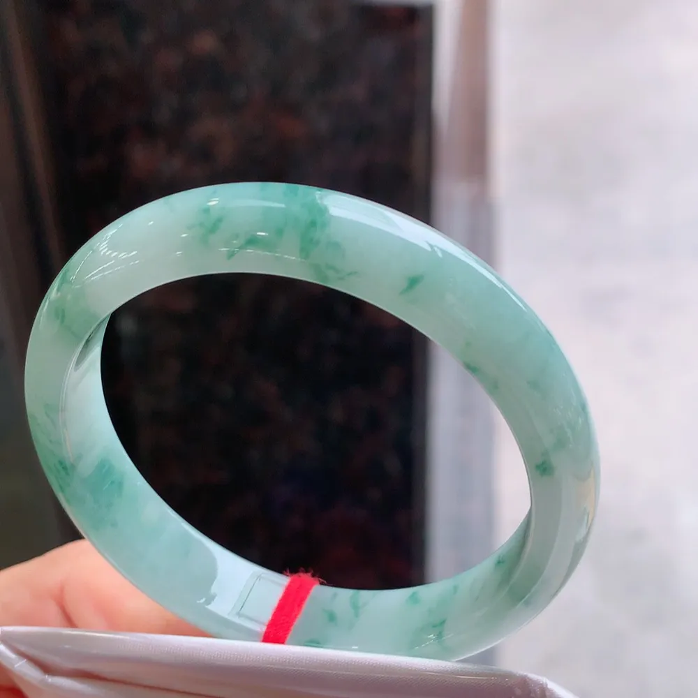 正圈冰蓝花 无瑕 尺寸:56.5/12.4/7.4 花美