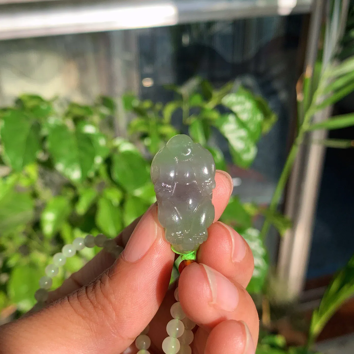 和田玉青海翠翠紫招财进宝貔貅挂件。尺寸28/16/12重23.5克。玉质细腻油润。手推出油。品相大气。lt251120