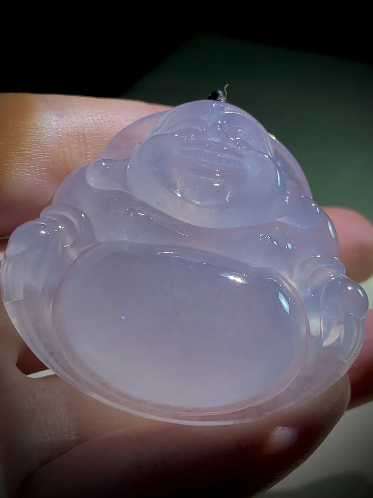 【笑口常开·大肚能容·大弥勒佛】，
50.6-47.2-13mm，43.36g，