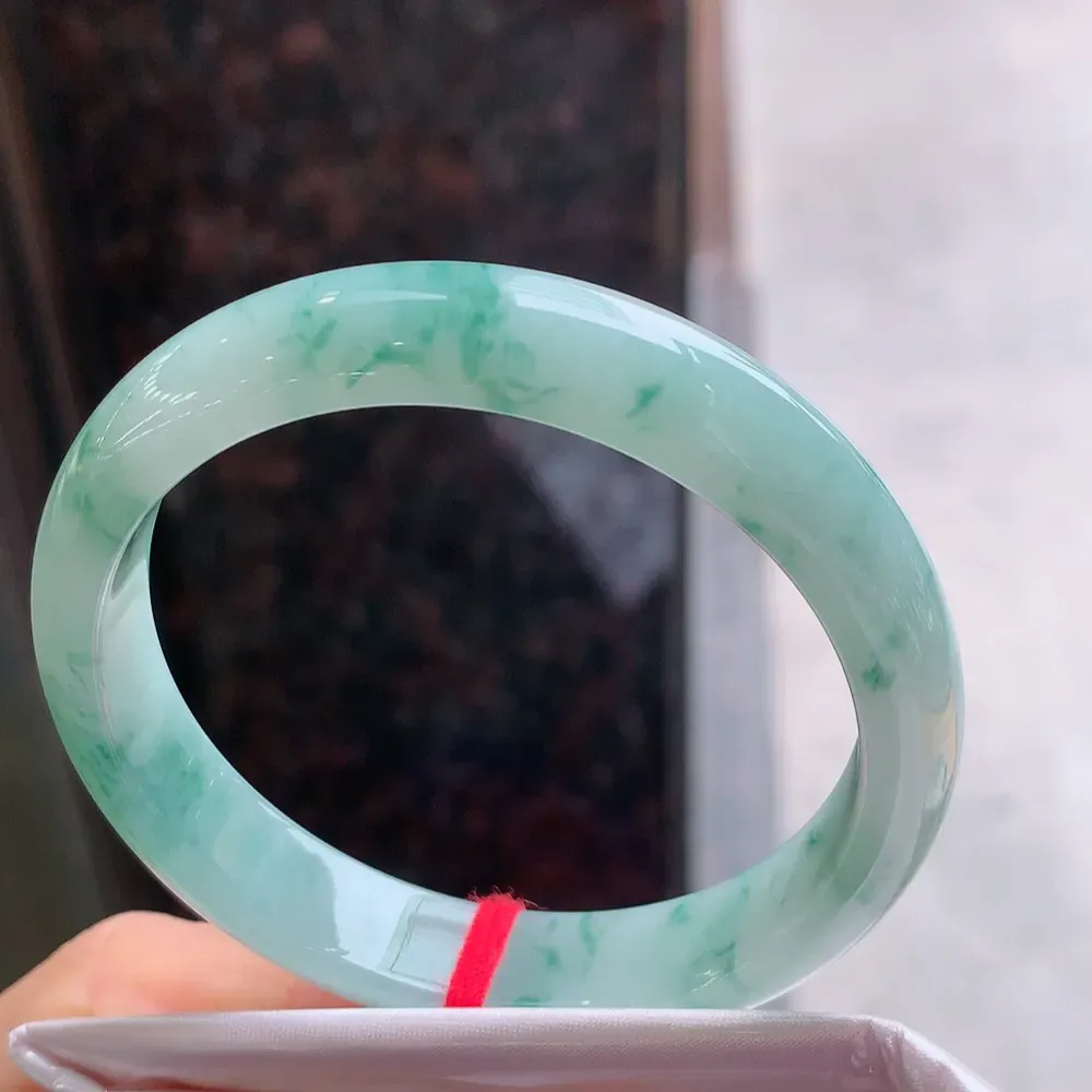 正圈冰蓝花 无瑕 尺寸:56.5/12.4/7.4 花美