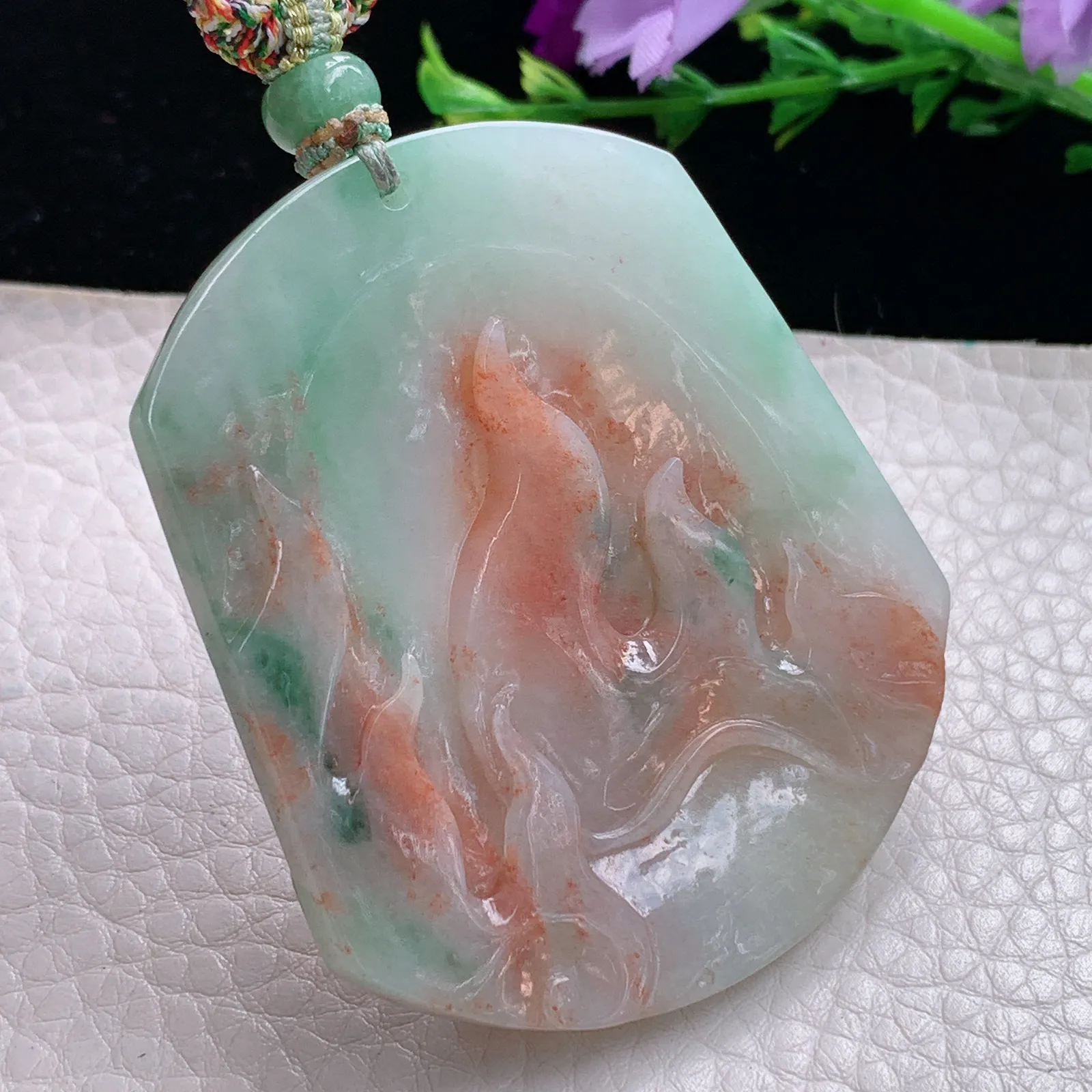 mut自然光57.5*40*10特色天然缅甸翡翠龙行天下 龙牌玉吊坠 玉挂件