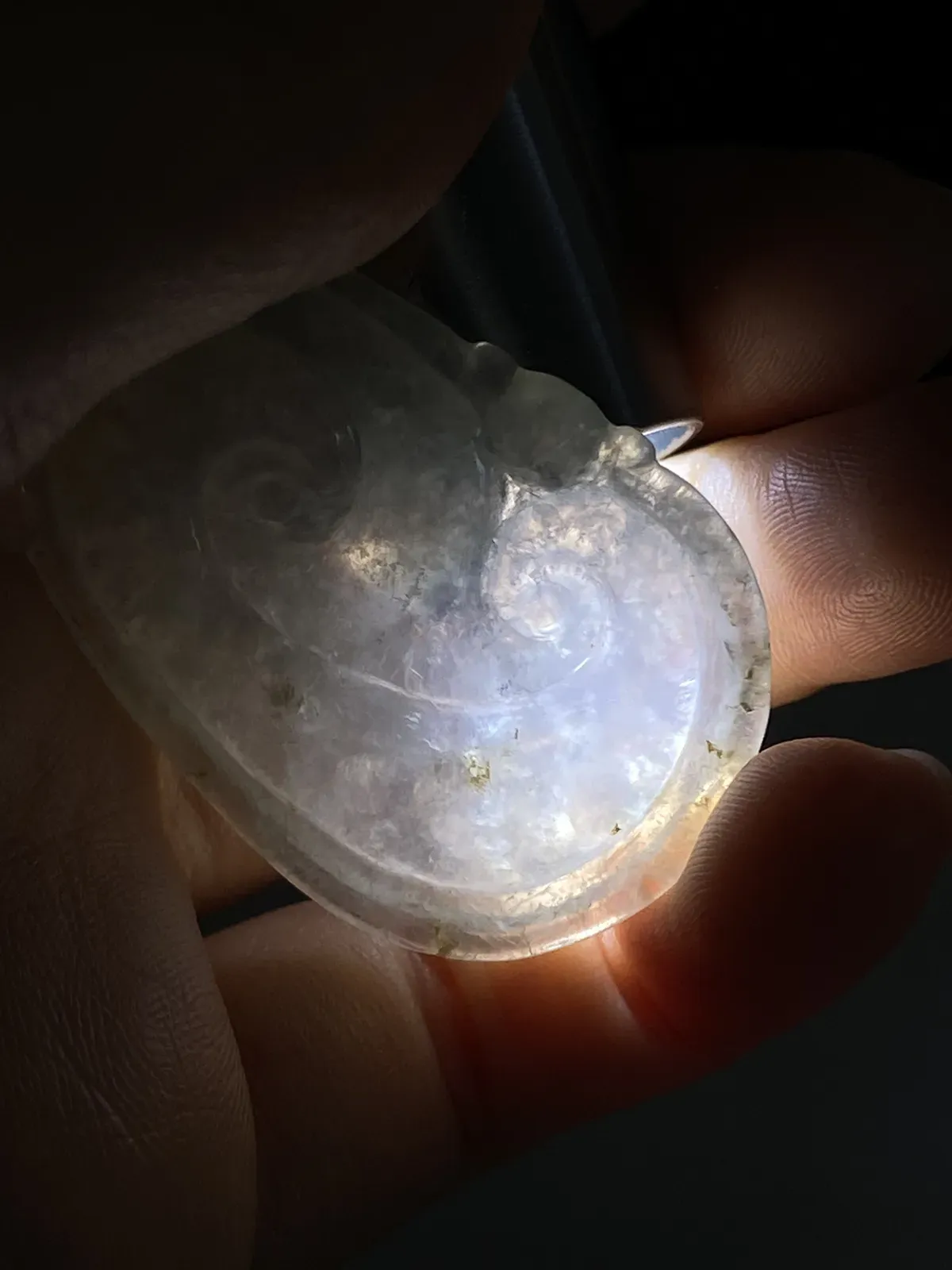 翡翠冰糯种淡绿色如意