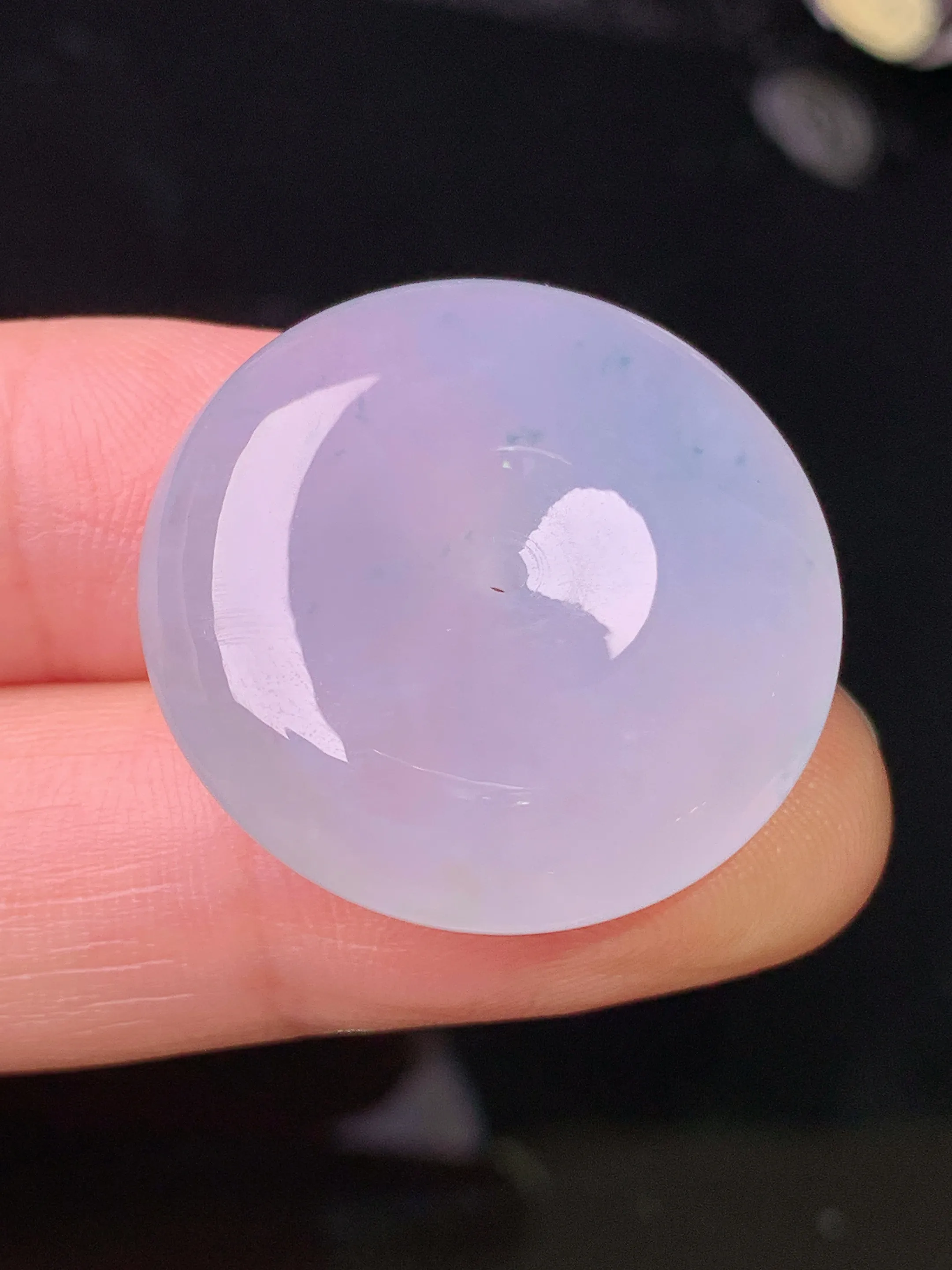 冰种平安扣吊坠 玉质细腻 色泽清新艳丽 整体尺寸26*7.5