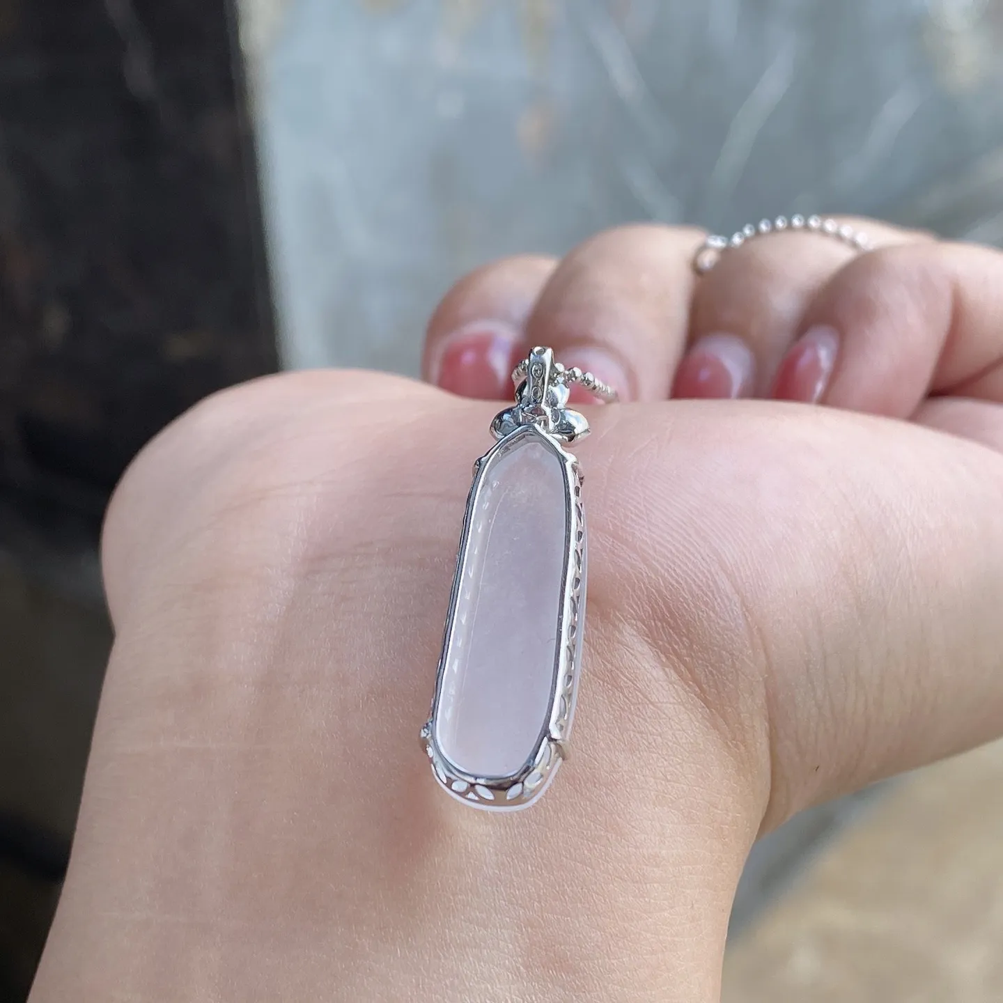 冰种福瓜吊坠 尺寸35.1-9.2-6.4毫米