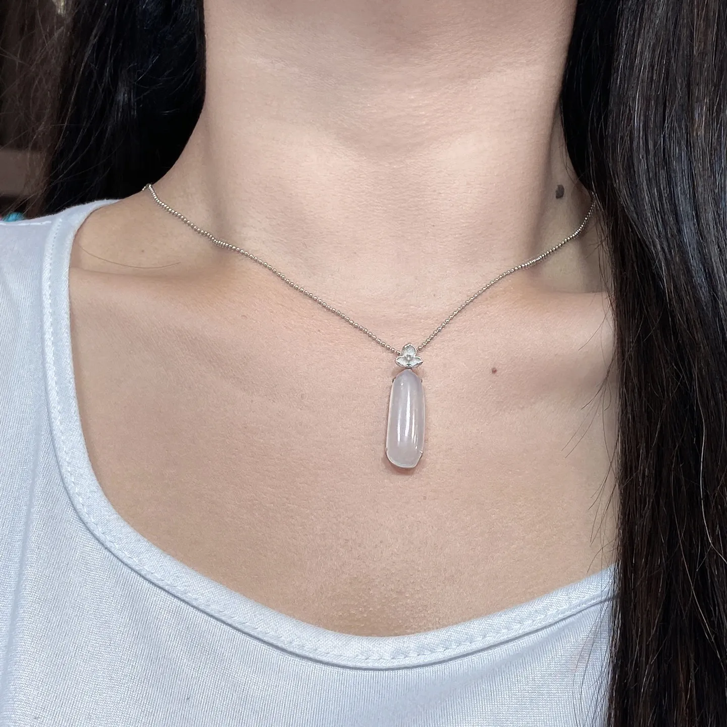 冰种福瓜吊坠 尺寸35.1-9.2-6.4毫米