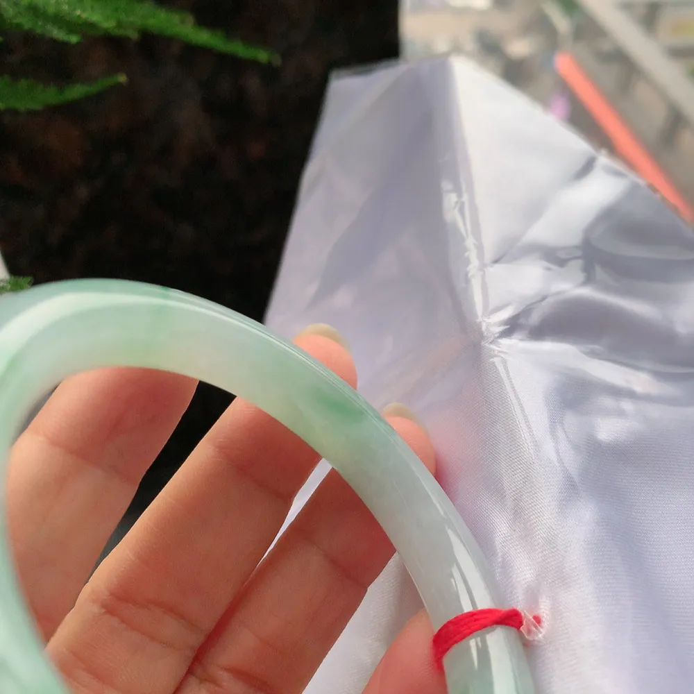 圆条高冰绿花 内圈细纹 尺寸:57.7/9.5 种色兼备🥰🥰