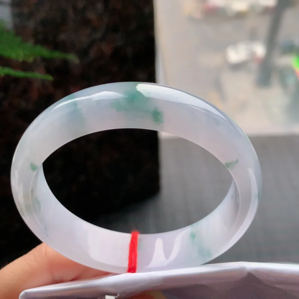 正圈高冰紫飘花 无瑕 尺寸:57.6/14.7/7.6花美 种水好