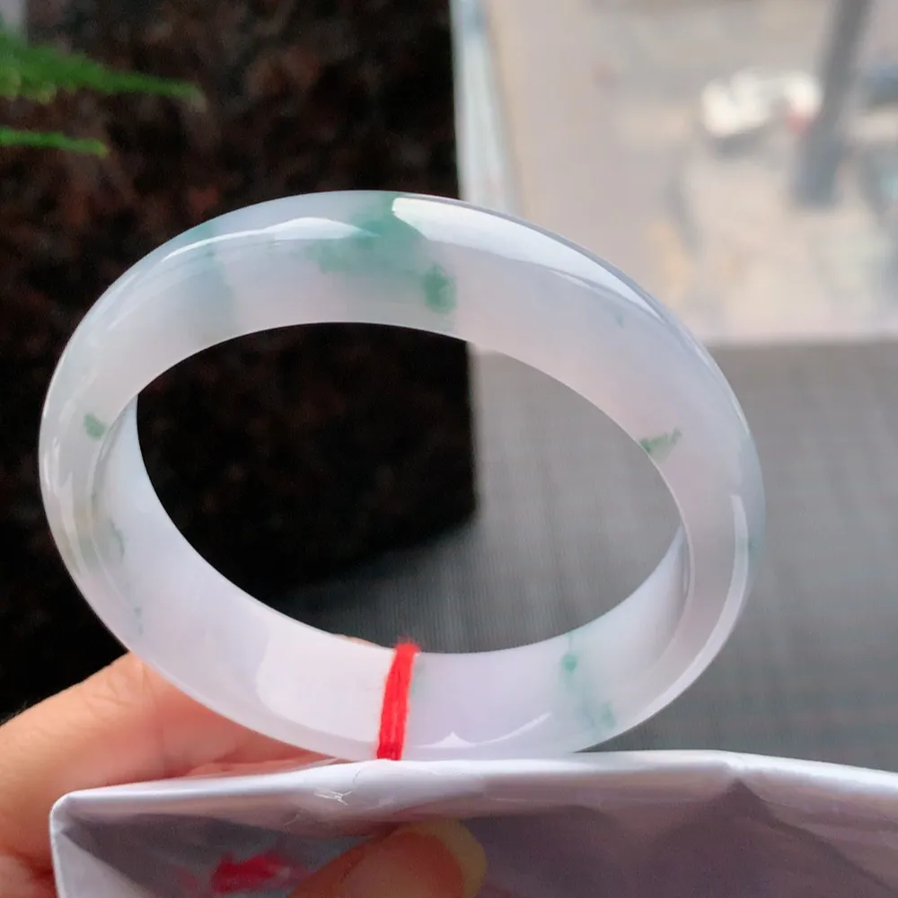 正圈高冰紫飘花 无瑕 尺寸:57.6/14.7/7.6花美 种水好