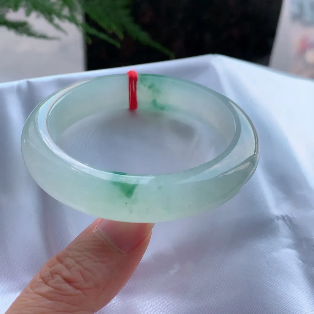 正圈高冰绿花 无瑕 尺寸:56.9/13.2/8.9 花美🥰🥰