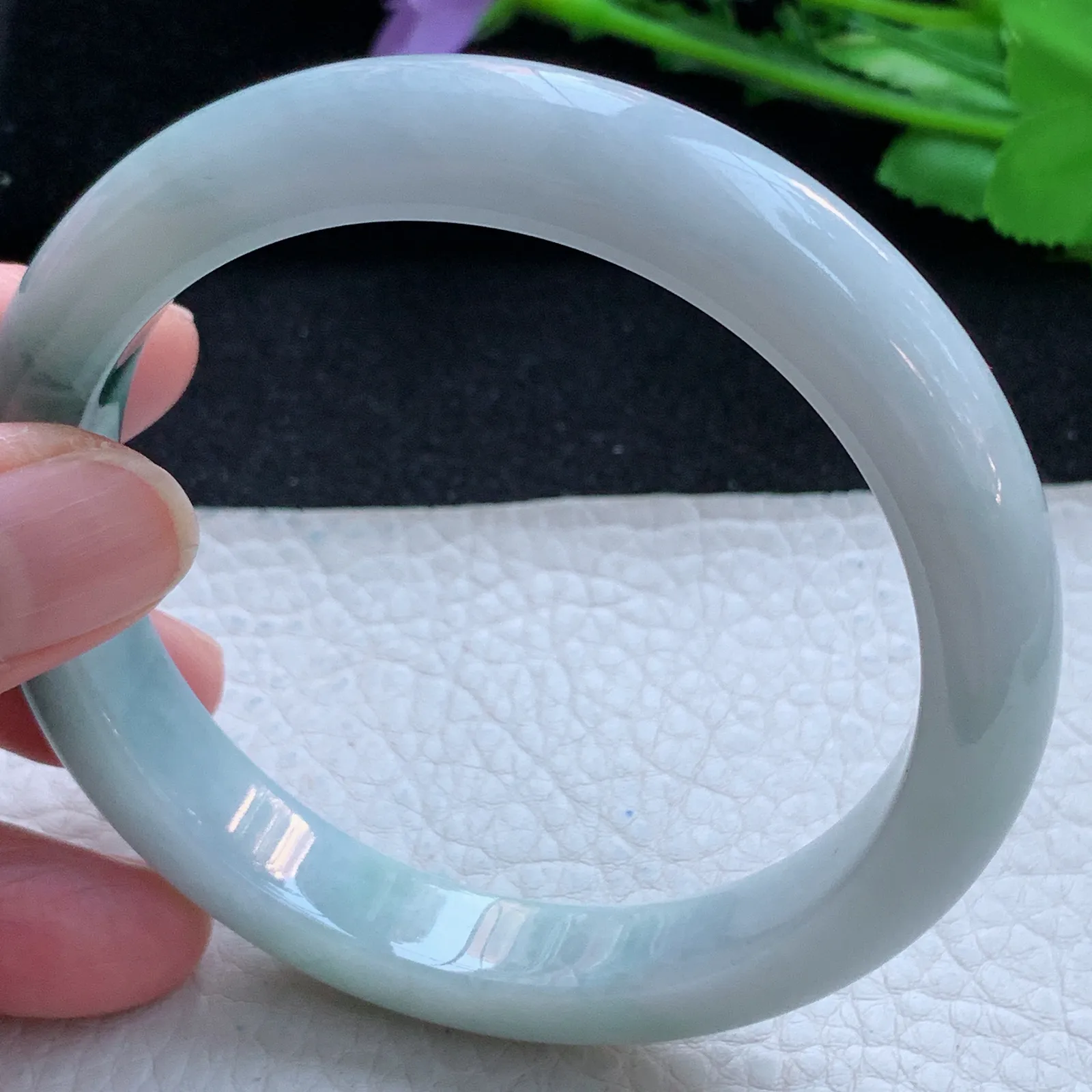 xc大圈口62*11.6*9平安镯 缅甸翡翠a货玉手镯飘花大气宽边珠宝玉手环