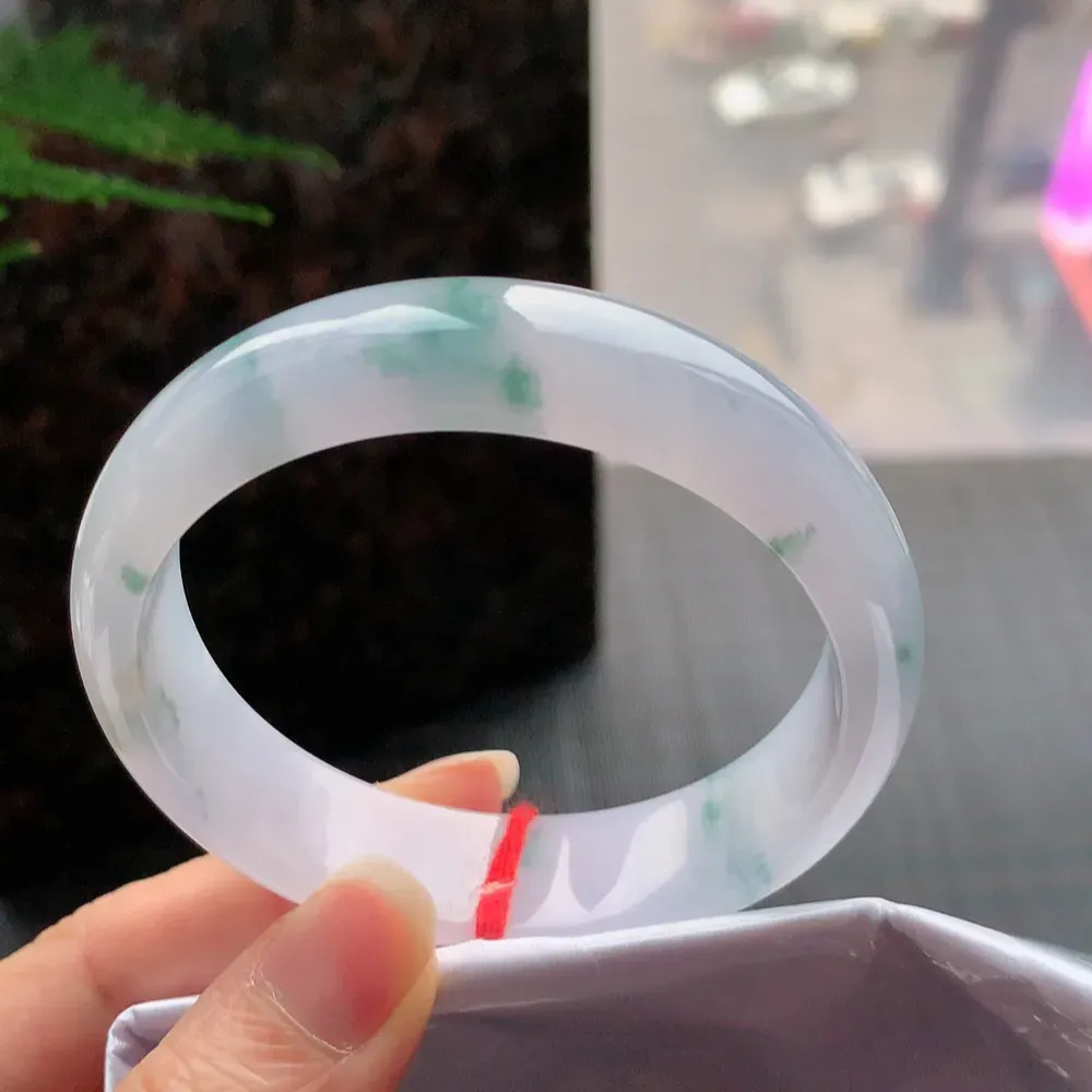 正圈高冰紫飘花 无瑕 尺寸:57.6/14.7/7.6花美 种水好