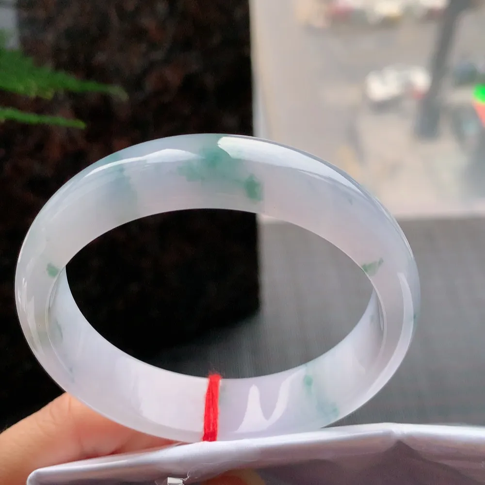 正圈高冰紫飘花 无瑕 尺寸:57.6/14.7/7.6花美 种水好