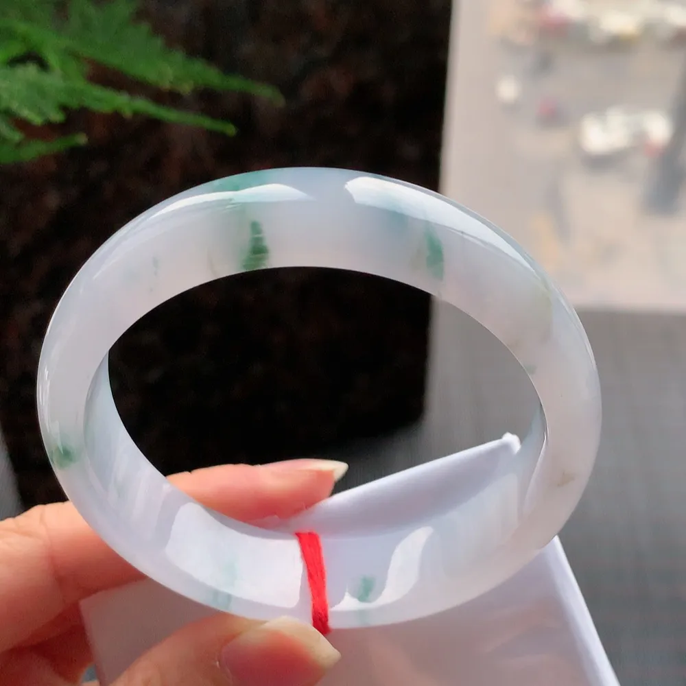 正圈高冰紫飘花 无瑕 尺寸:57.6/14.7/7.6花美 种水好