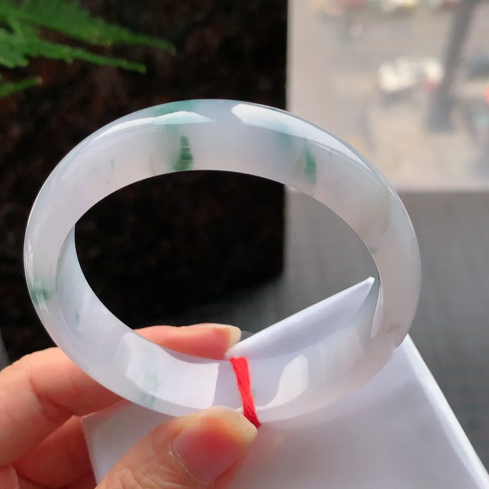 正圈高冰紫飘花 无瑕 尺寸:57.6/14.7/7.6花美 种水好