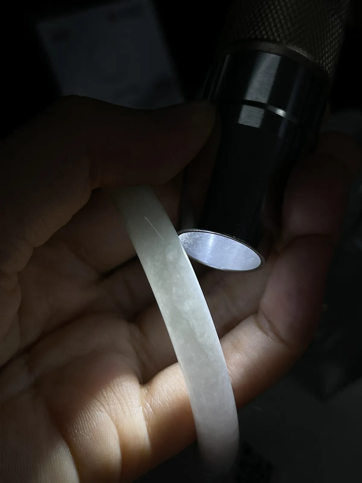 圆镯55圈口，翡翠手镯