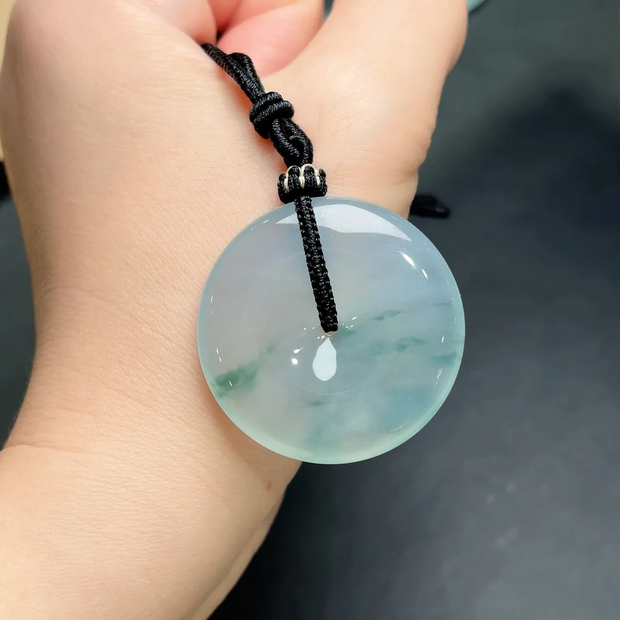 冰飘花平安扣 尺寸35.7-6.2