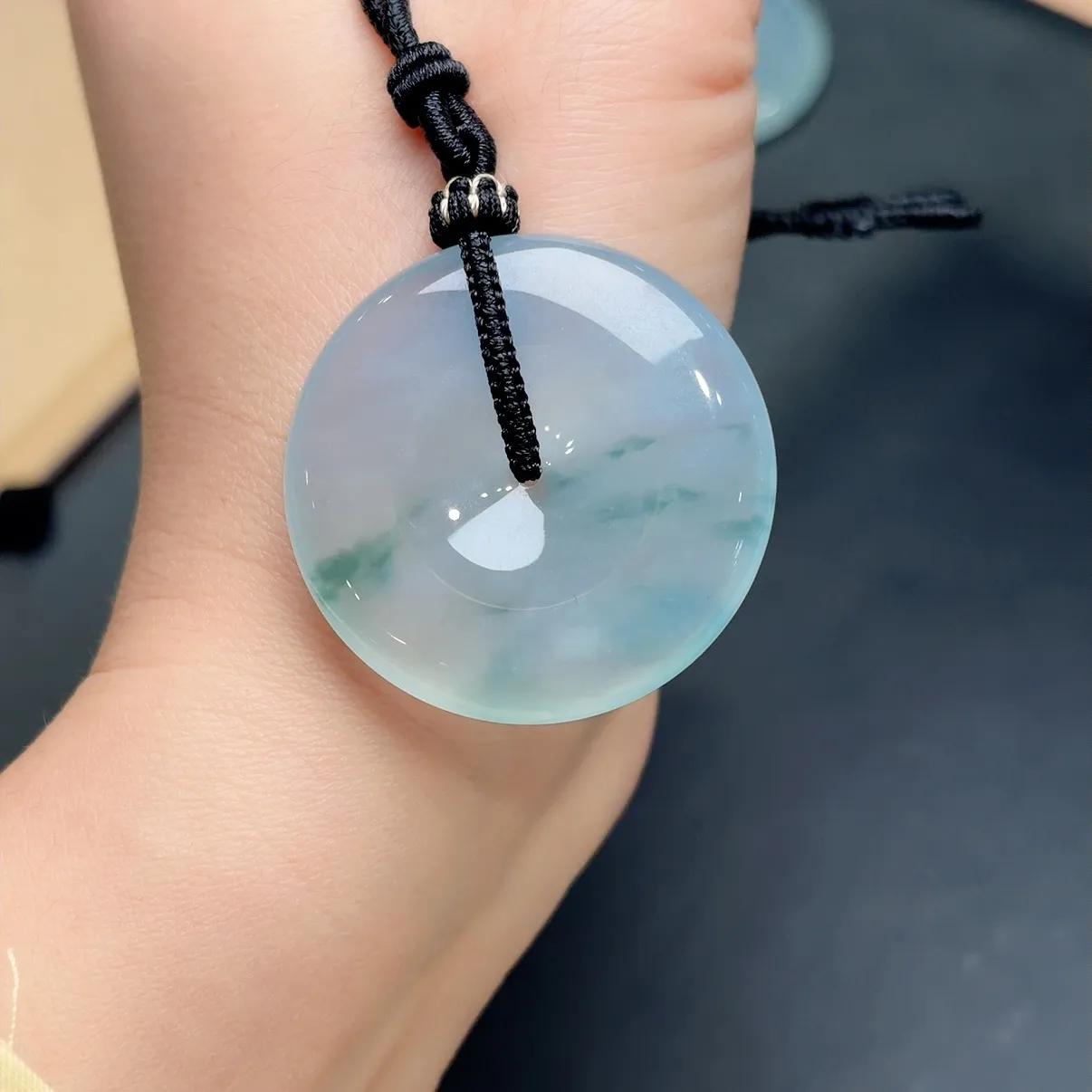 冰飘花平安扣 尺寸35.7-6.2