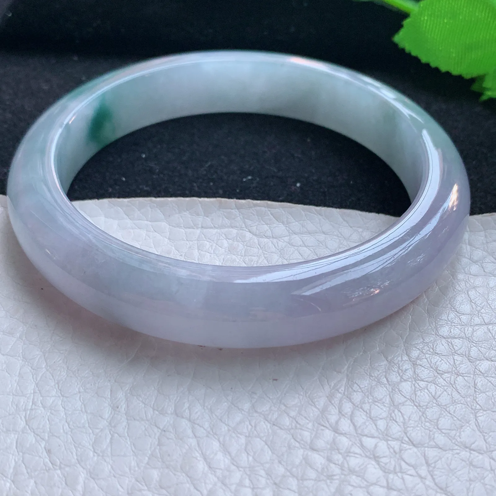 ll大圈口60.5*12*9平安镯 缅甸翡翠a货玉手镯飘花大气宽边玉手环