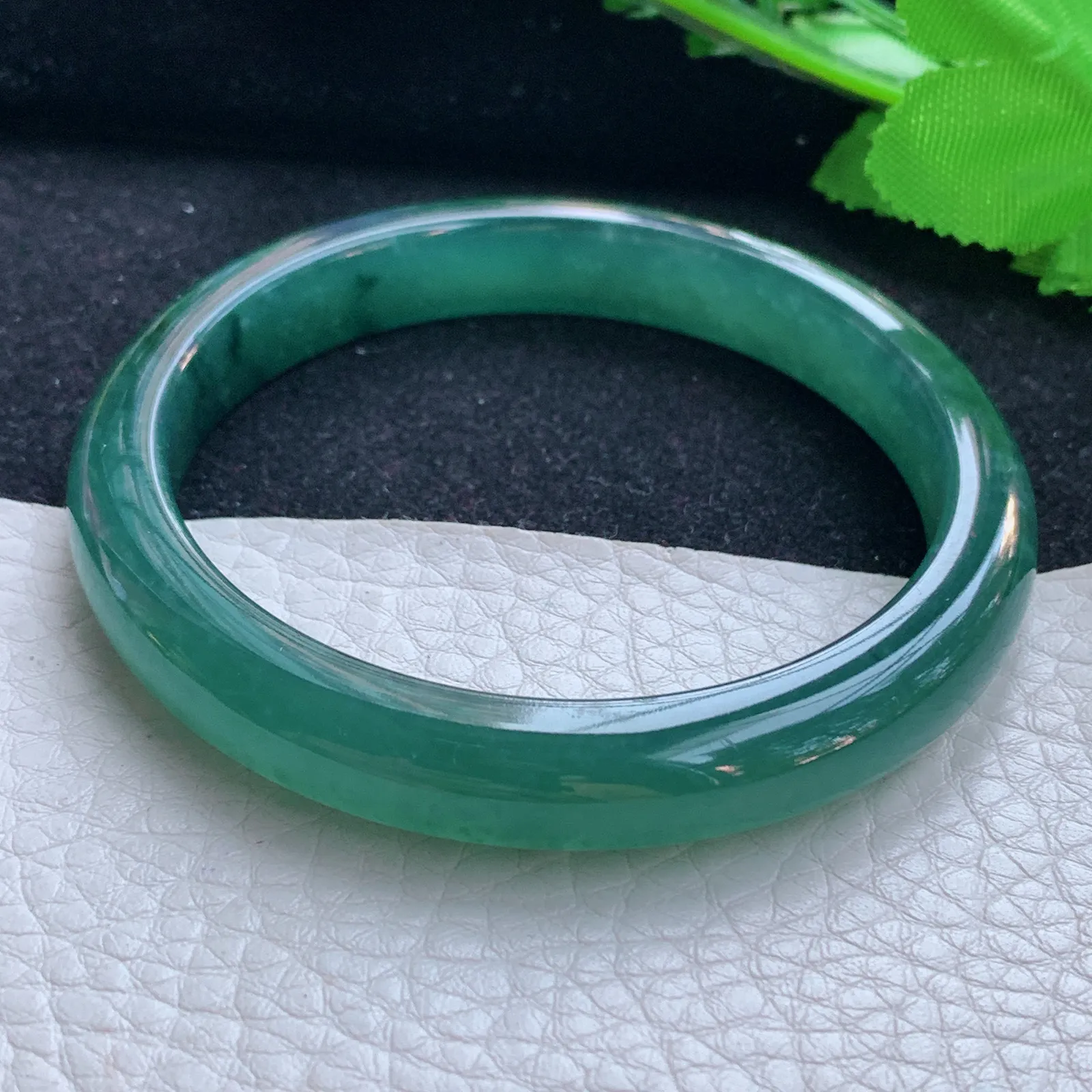 mq自然光56.5*10.8*7.2平安镯 翡翠a货玉手镯冰蓝秀气宽边玉手环